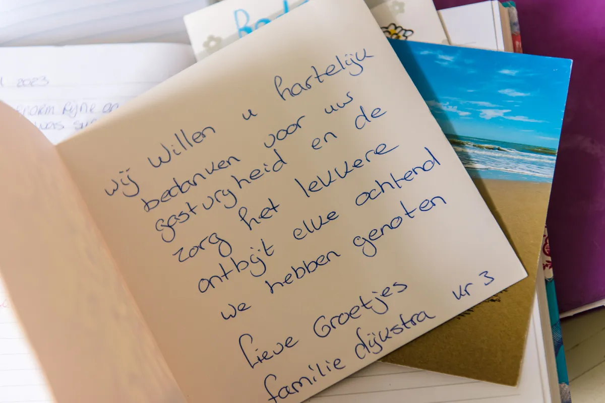 gastenboek bedankjes